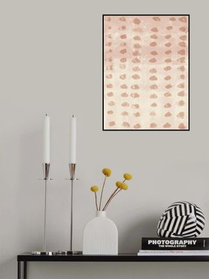 Rustic Pattern in Light Terra on Pink and White