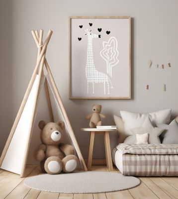 Cool giraffe neutral colors