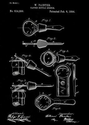 Capped Bottle Opener Patent 1894