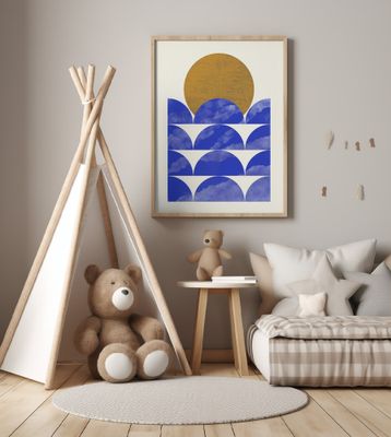 Geometrical Sunset Composition