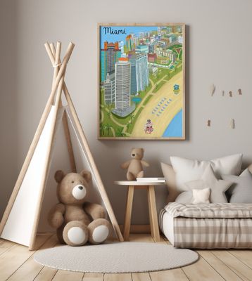 Miami Beach, Florida, USA by Artist Carla Daly