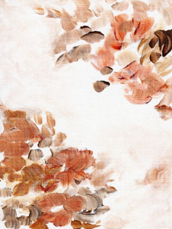 Painterly Brown Blossom Lll