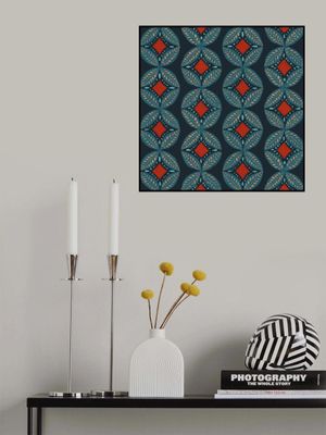 Geometric Leaves Modern Medallion Mosaic