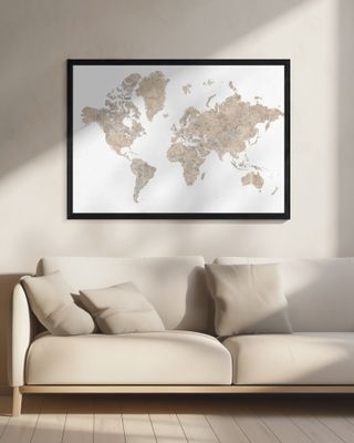 Abey world map no labels