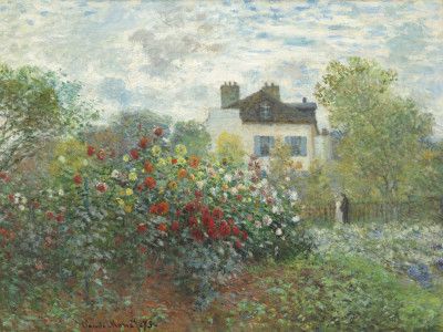 The Artist's Garden In Argenteuil, a Corner of the Garden With Dahlias (1873)