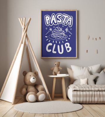 Poster Pasta Club Blue Up