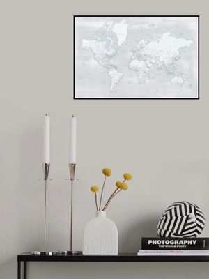 Detailed world map with cities, Maeli cold