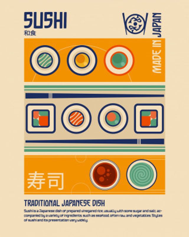 Sushi Japanese Food Print