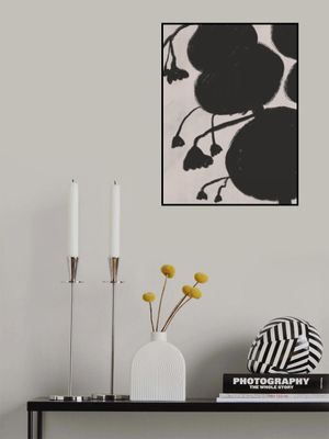 Black Brushstrokes Forming Organic Shapes