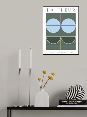 La Fleur Geometric Flowers Poster Set 4