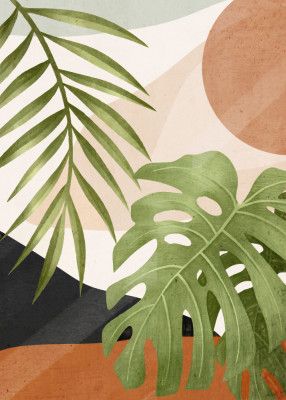 Abstract Art Tropical Leaves 21