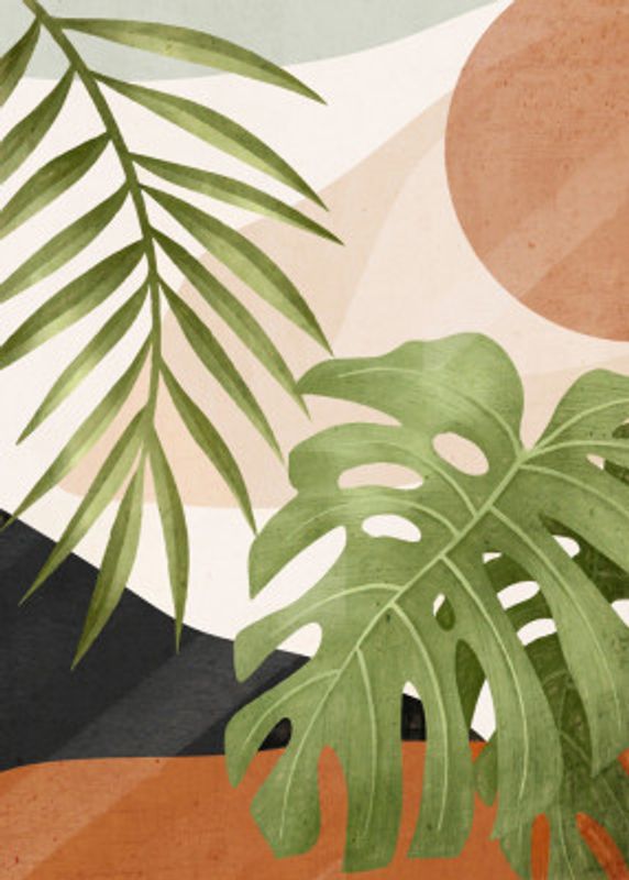 Abstract Art Tropical Leaves 21