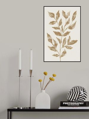 Beige Leaf Sketch