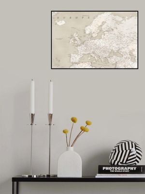 Vintage looking detailed map of Europe