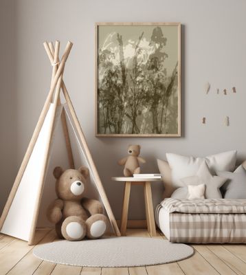 Misty Meadow. Abstract Botanical Art No.1