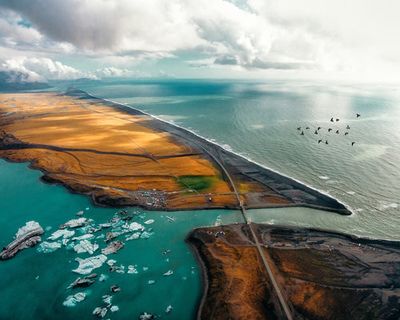 Jökulsárlón from above