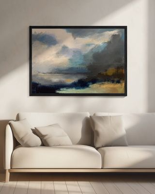 Dramatic Cloudy Sky Over a Serene Seascape