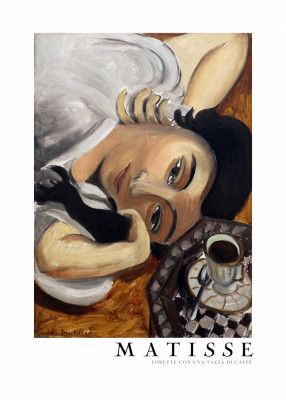 Lorette Con Una Tazza Di Caffe 1916 Boarder