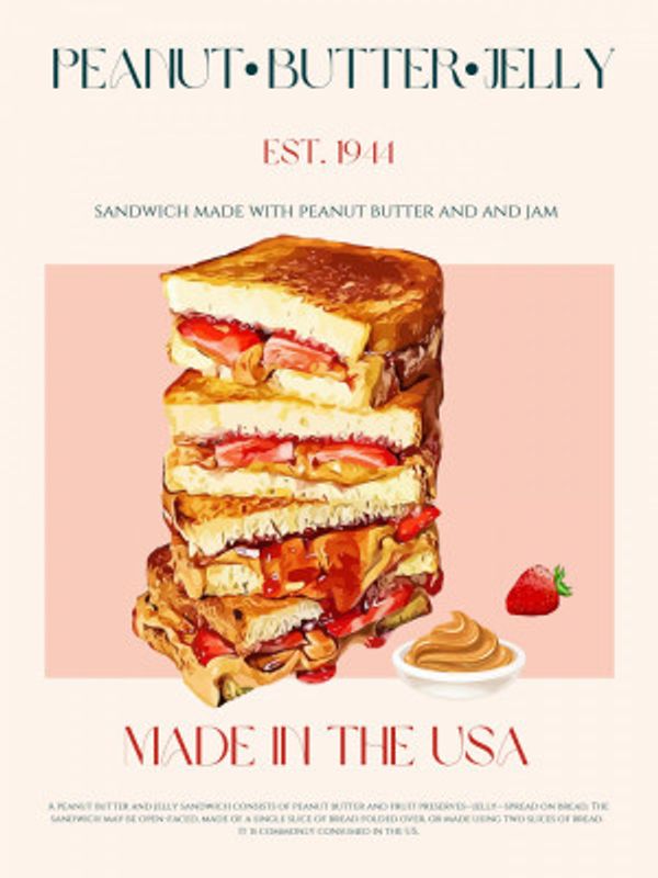 Peanut Butter And Jelly Sandwich Stack