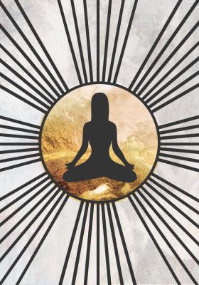 Black gold Yoga sun 1