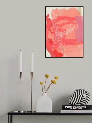 Abstract Painting In Pastel Colors. Purple and link.