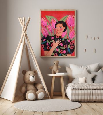 Abstract Modern Woman Portrait