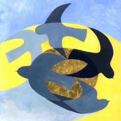 The Birds In Flight Abstract