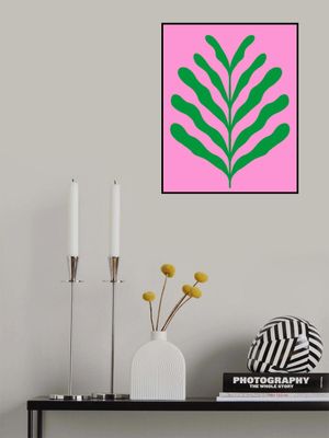 Minimalist Green Abstract Leaf