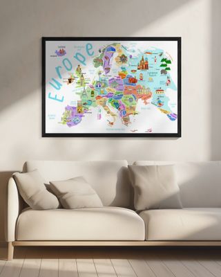 Illustrated Map of Europe by Map Illustrator Carla Daly