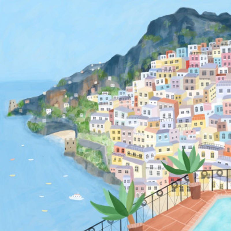 Positano, Italy by Artist Carla Daly