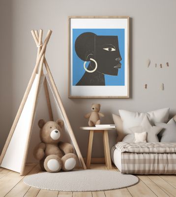 Portrait Woodblock Abstracted