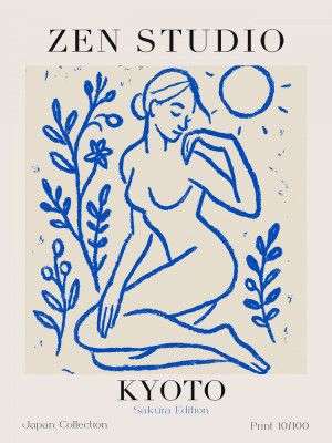 Serene Blue Silhouette