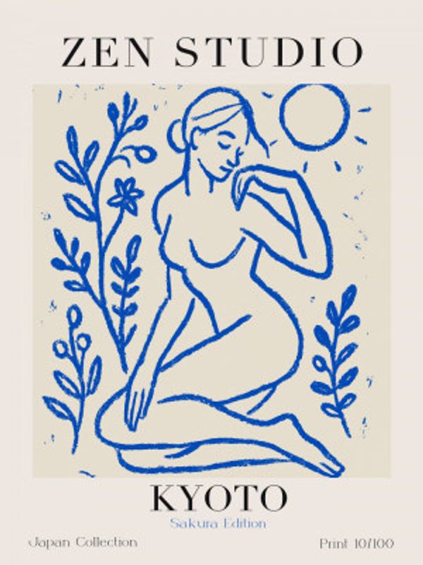 Serene Blue Silhouette