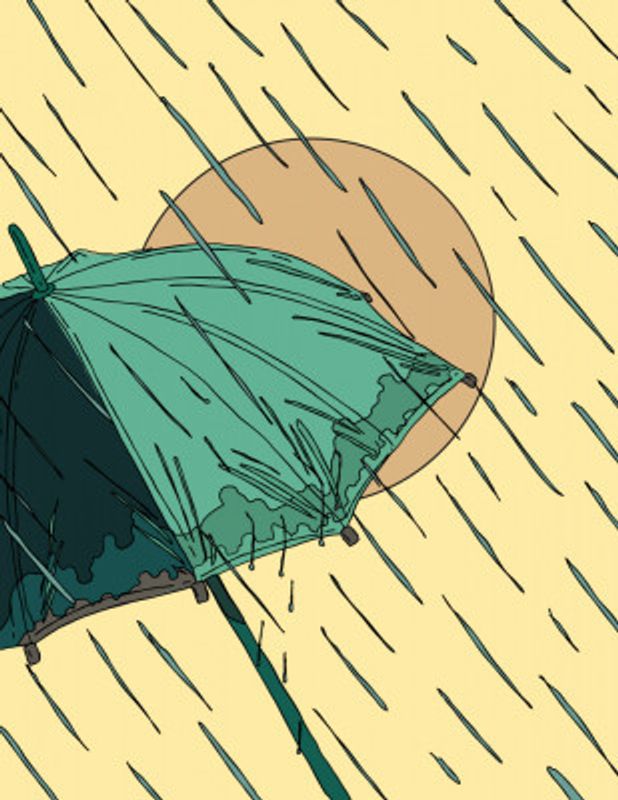 Umbrella in the Rain