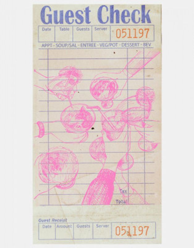 Cheers Guest Check Pink