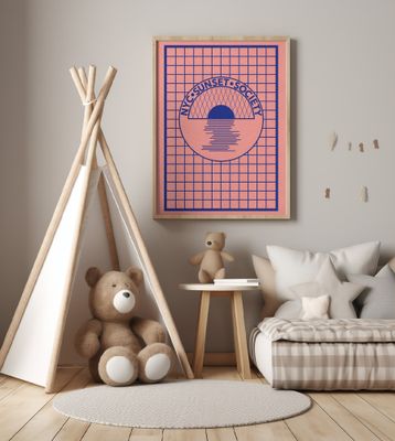 Nyc Sunset Society Blue