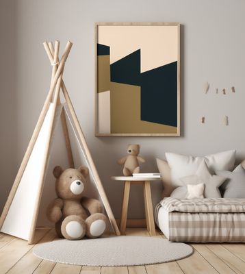 Geometric Shapes In Muted Earth Tones