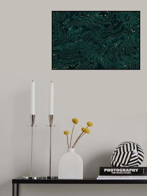 Teal and Gold Marble Texture I
