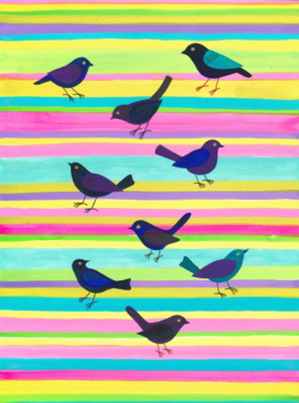 Striped Bird Parade