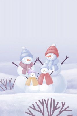 Snowman Family Animated