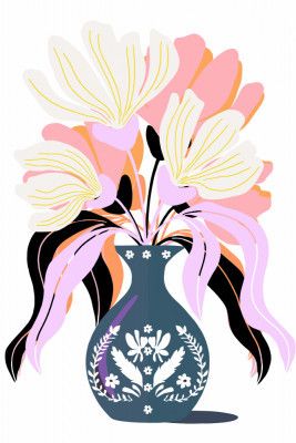 Floral in a Decorative Vase