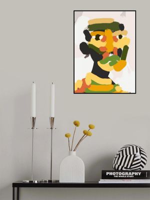 Yellow Green Tribal Portrait