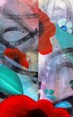 Vibrant Abstract Poppies