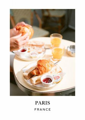 Paris Croissant Travel poster