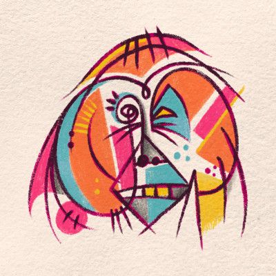 Abstract Faces   Orangutan