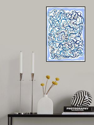 Lines In Blue and Black