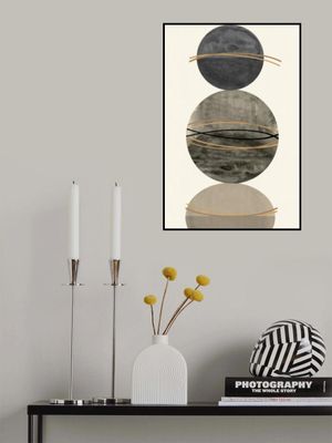 3 Grey and Gold Spheres 1