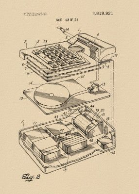Electronic Calculator Patent 1974