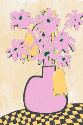 Pink Flowers In A Vase