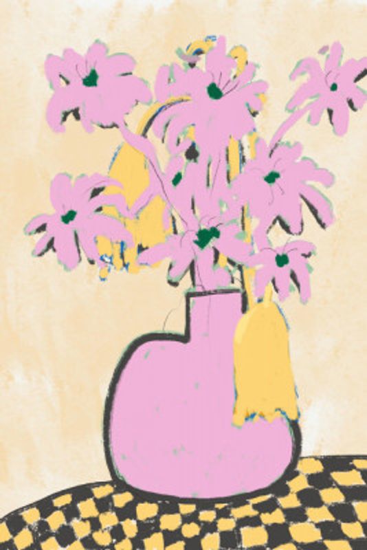 Pink Flowers In A Vase